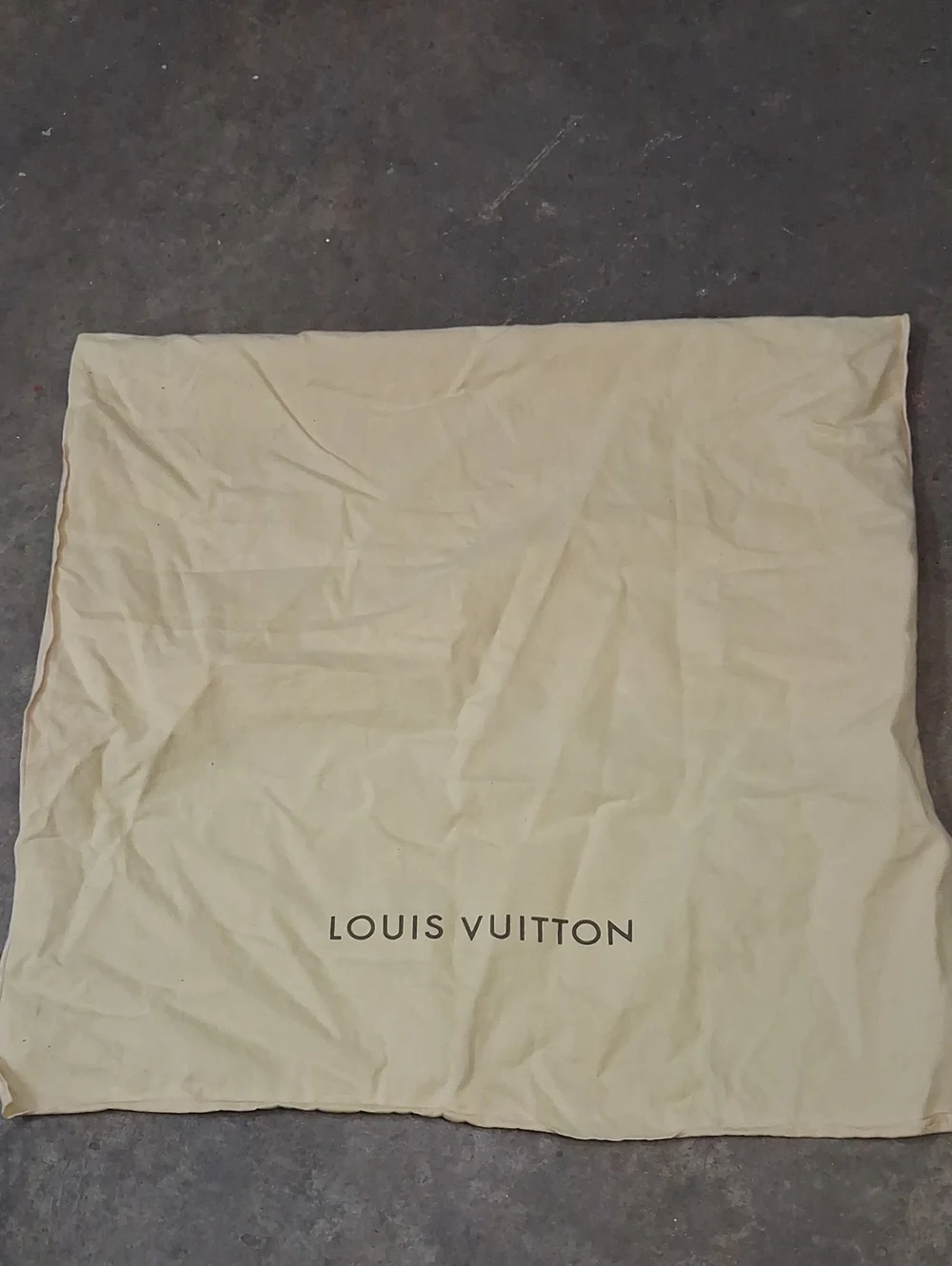 Louis Vuitton Beige Fold Over Storage Dust Bag